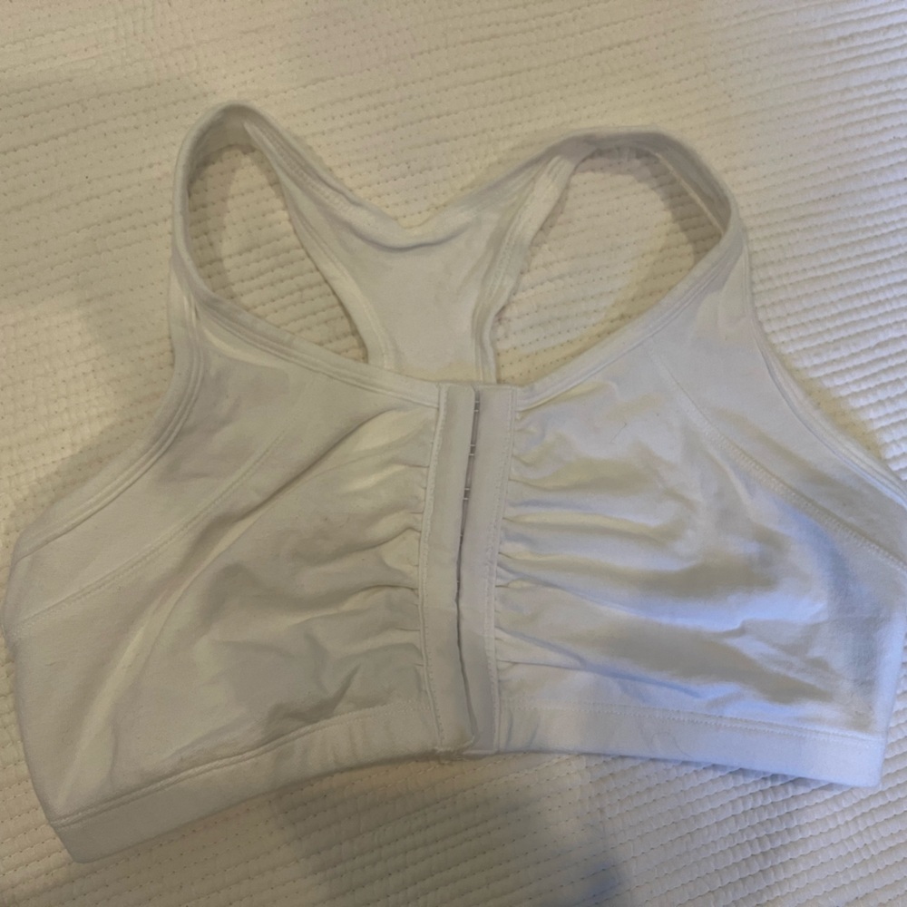 White Cotton Front Close Bra 36 - Picture 4 of 5